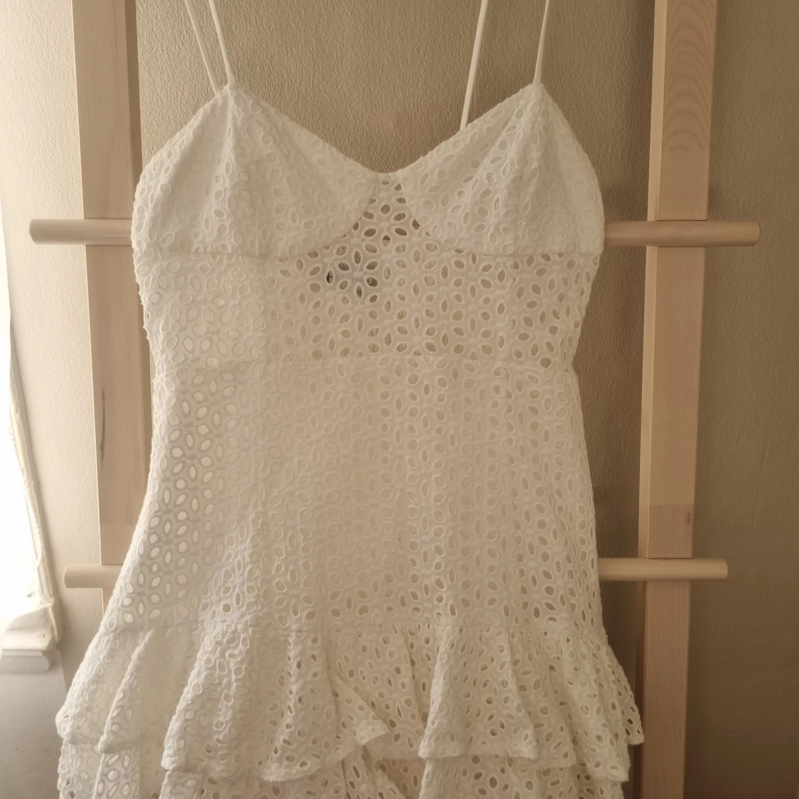Vit zara klänning  - 4