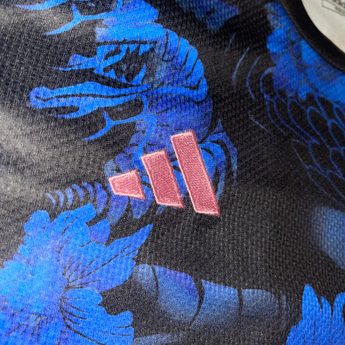 Japan Adidas blå/svart fotbollströja L - 3