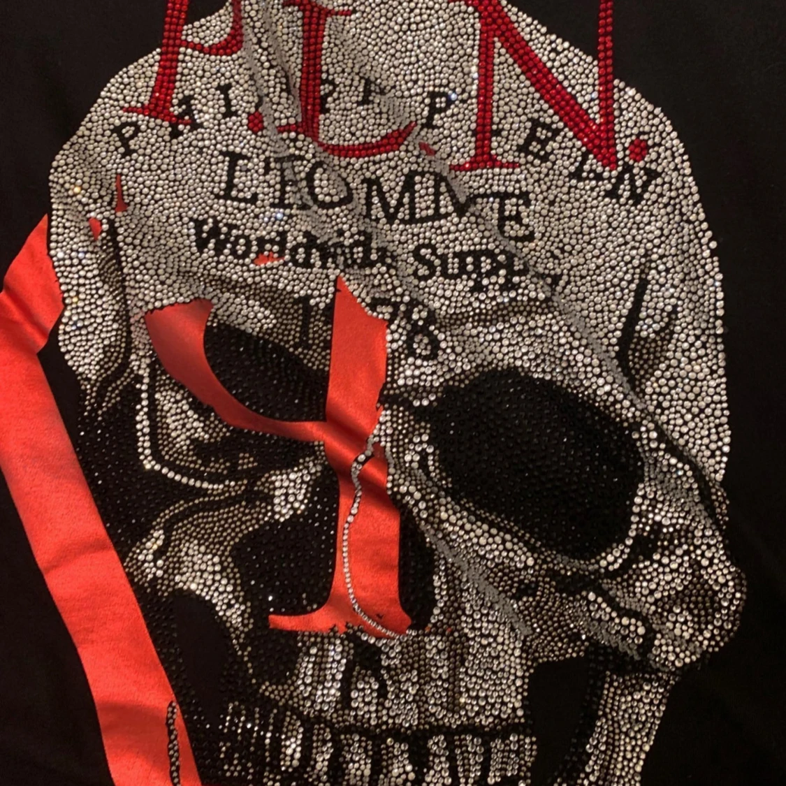 Svart Philipp Plein t-shirt med döskalle - 1