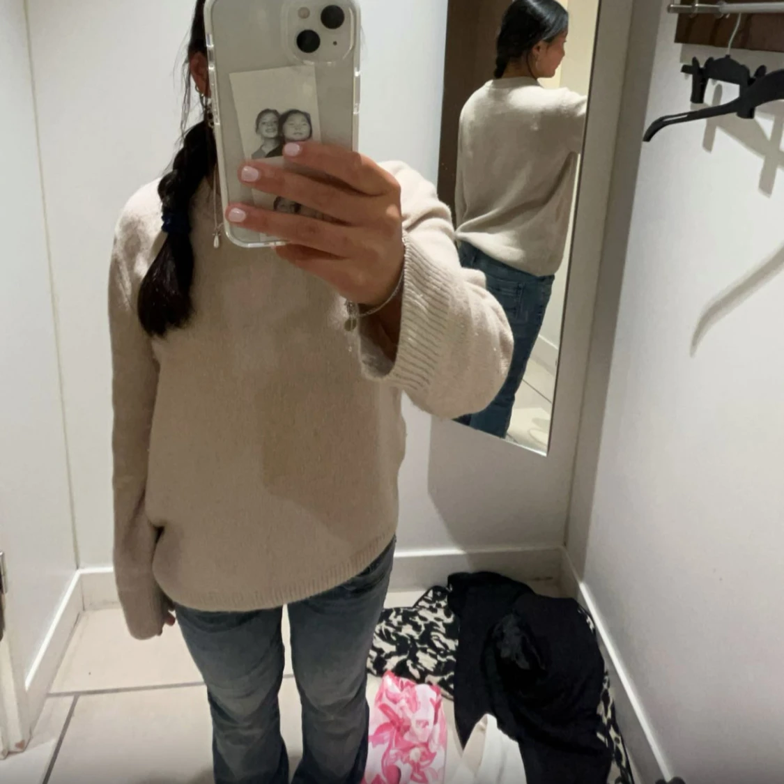 Blå bootcut jeans - 1