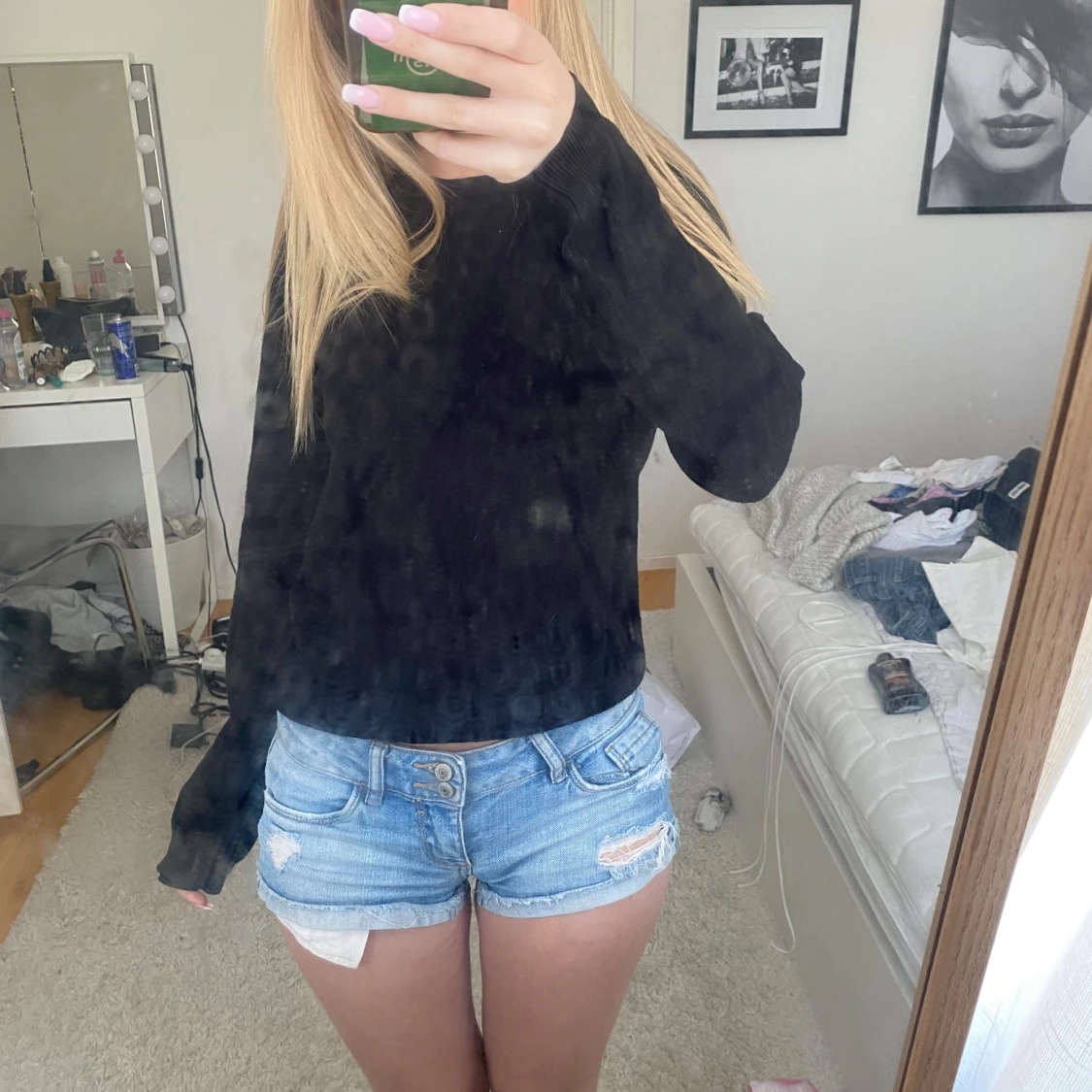 Snygg stickad tröja - 1