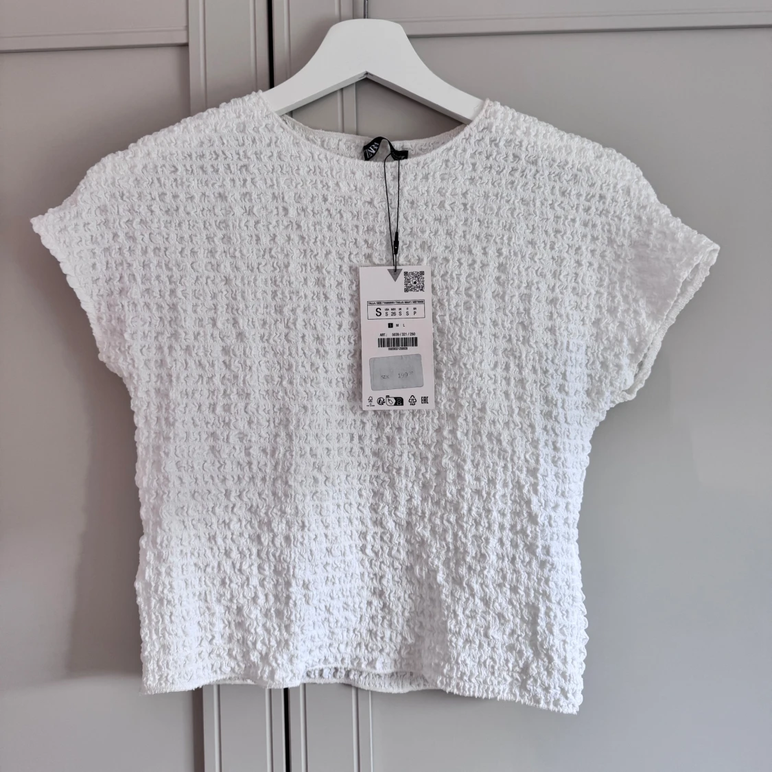 Vit strukturerad topp från Zara