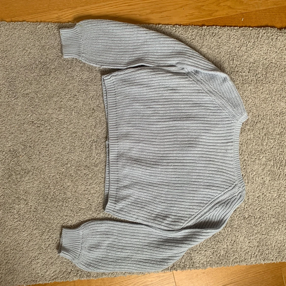 Ljusblå stickad kofta från Name It - 1