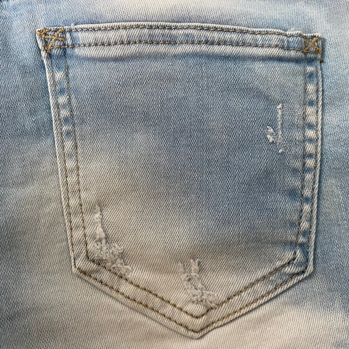 Ljusblå lowrise jeansshorts med flagga design🇬🇧 - 2