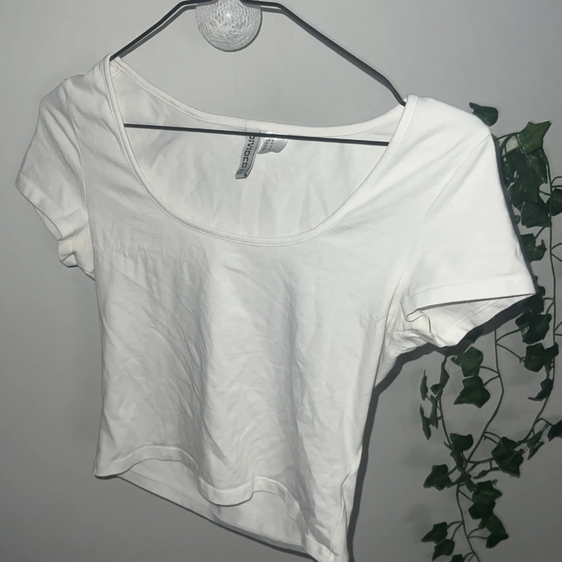 Vit croppad t-shirt
