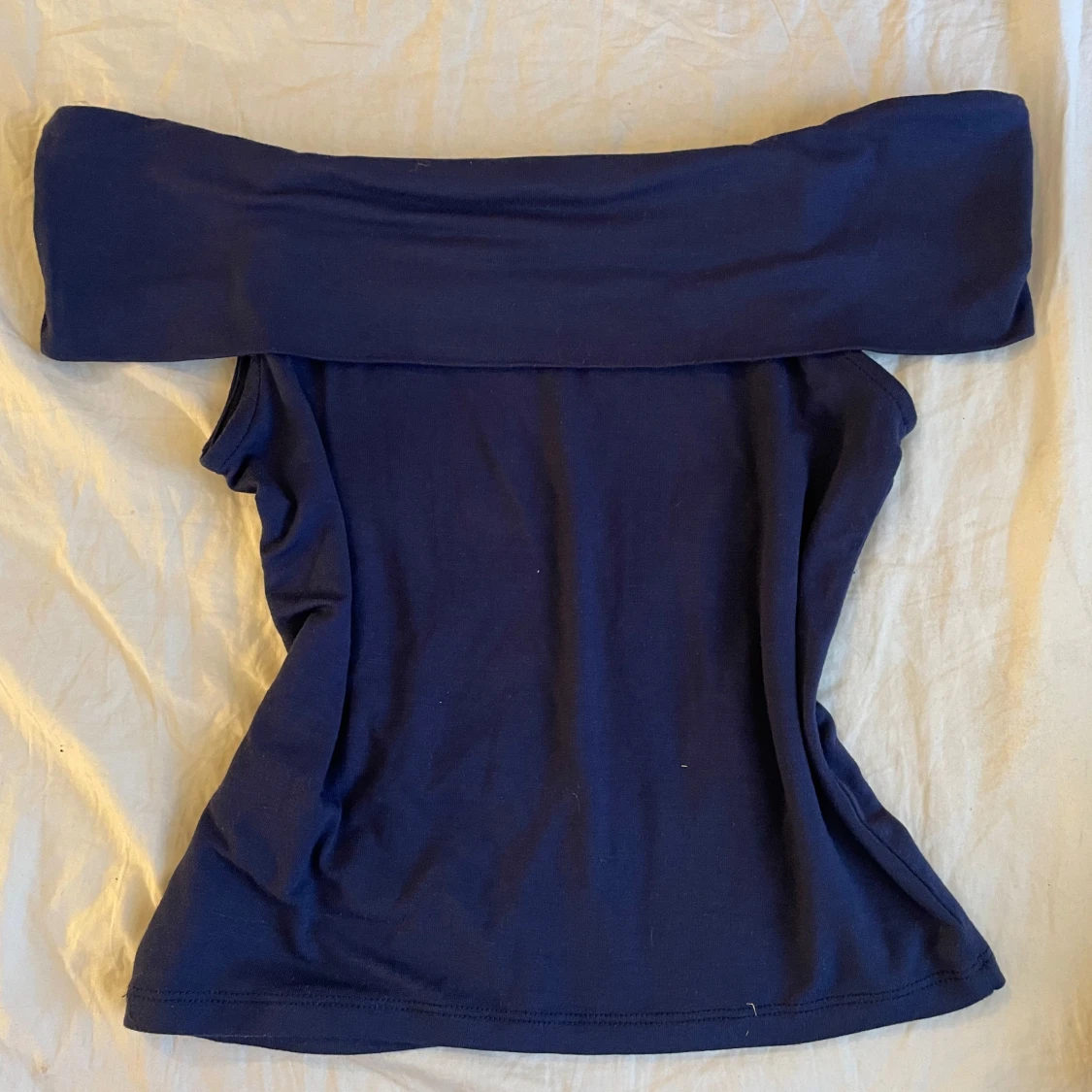 Mörkblå offshoulder topp - 1