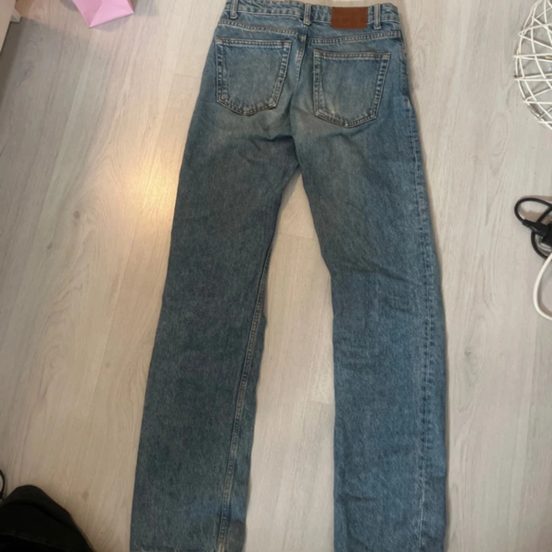 Blå raka jeans från Zara - 1