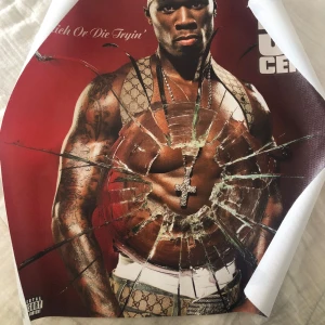 50 cent affisch - 50 cent ’get rich or die tryin’ affisch, mått: 50x50
