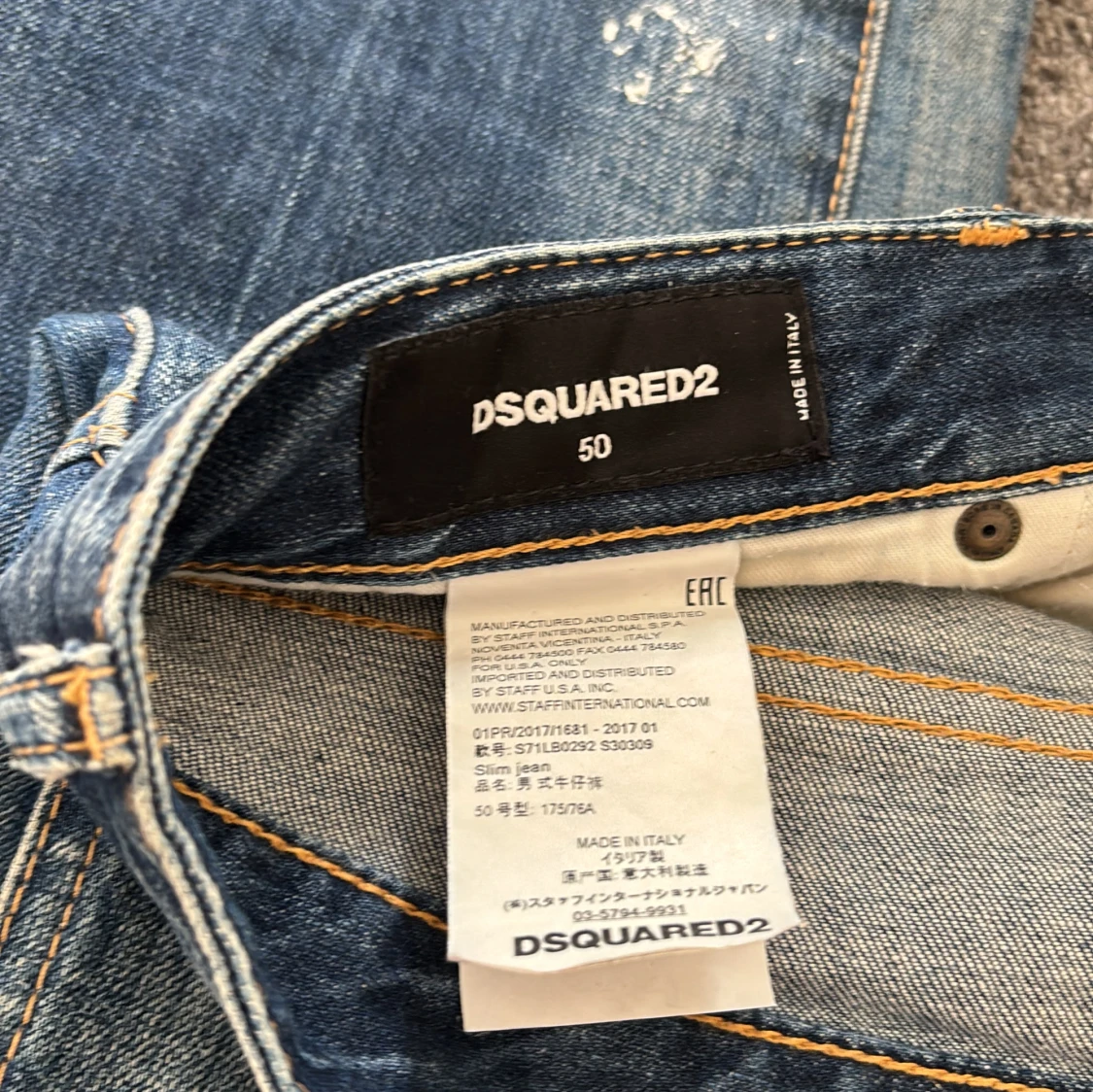 Blå slitna jeans från DSQUARED2 - 2