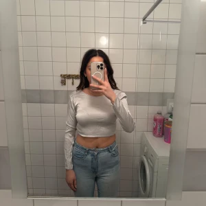 Silvrig croppad långärmad topp från Zara - Säljer silvrig croppad långärmad topp från Zara🪩
