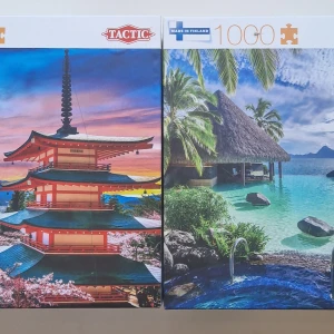 2st puzzel med 1000 bitar - Det här är två pussel med 1000 bitar vardera. Har använts endast en gång. 