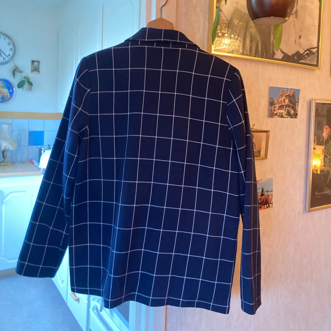 Mörkblå rutig kavaj från NA-KD - 1