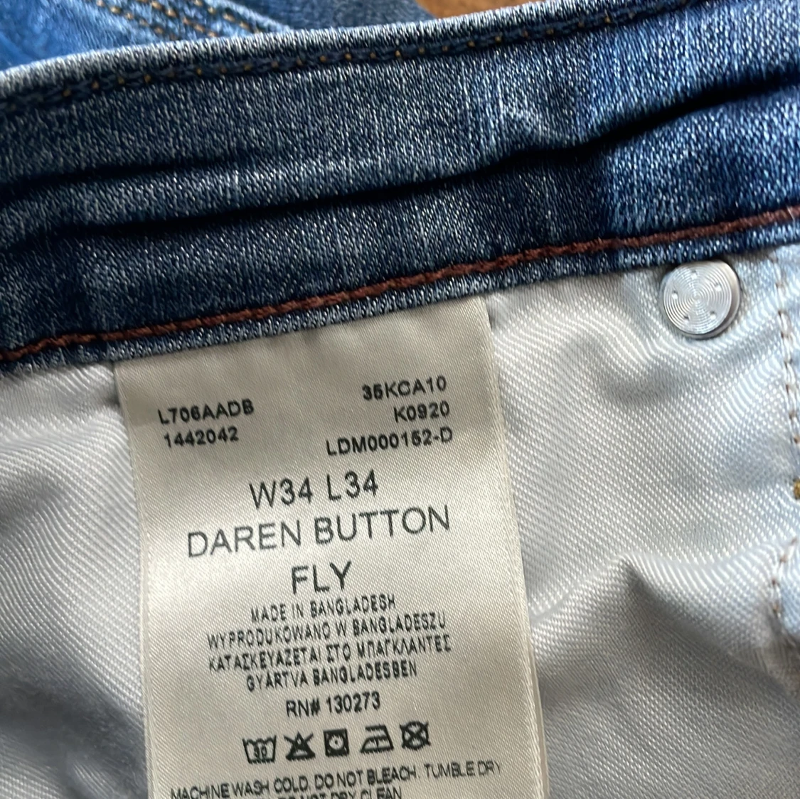 Lee Daren Button blå jeans W34 L34 - 3