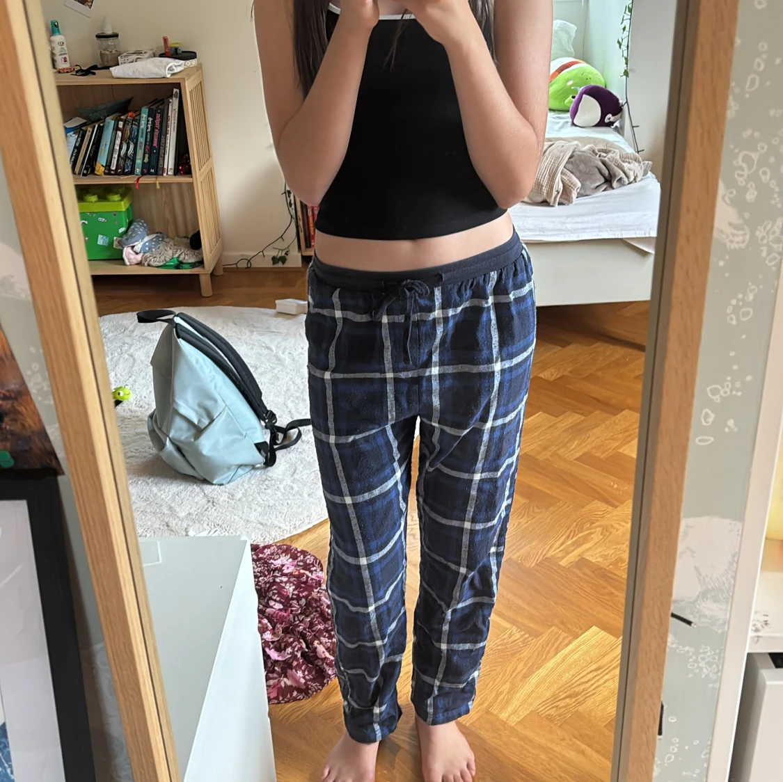 Blårutiga mjukisbyxor Lyle & Scott