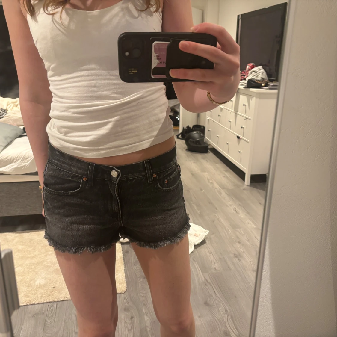 Svarta jeansshorts