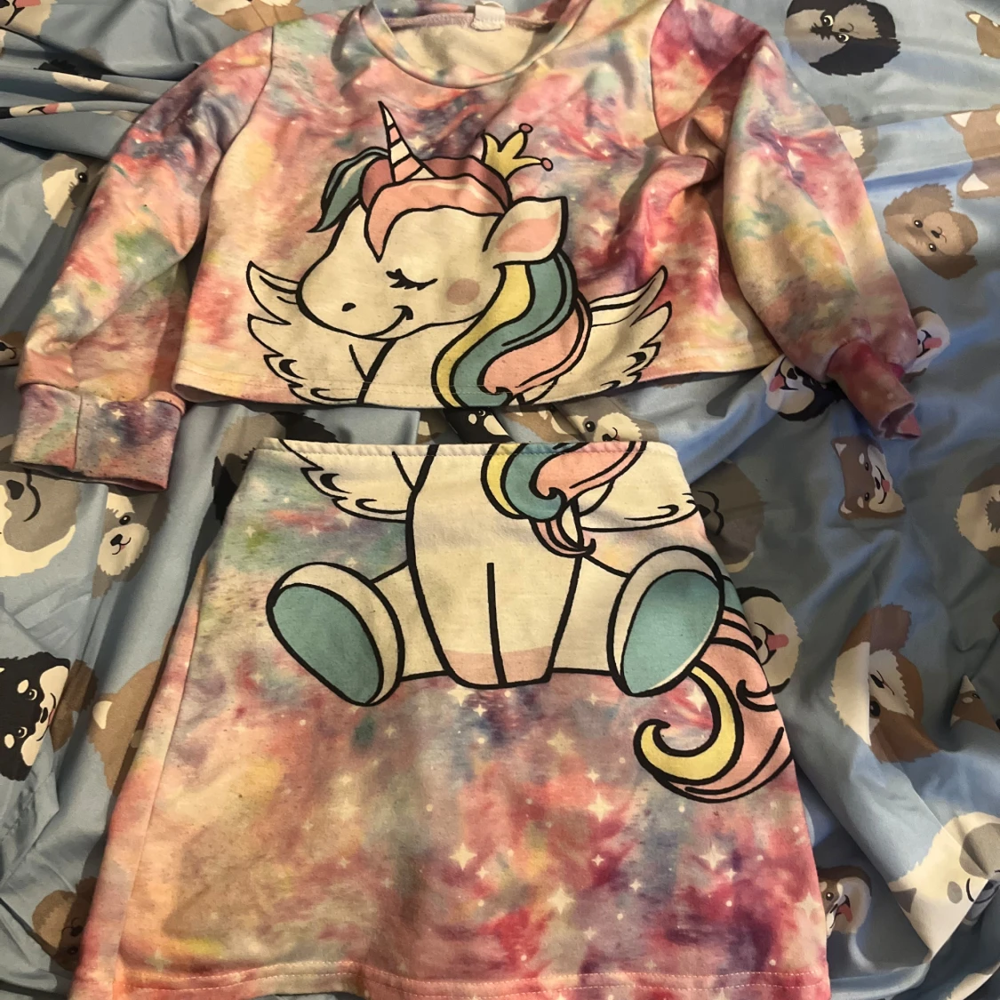 Pastellfärgad unicorn-kjol från SHEIN (barnkläder)