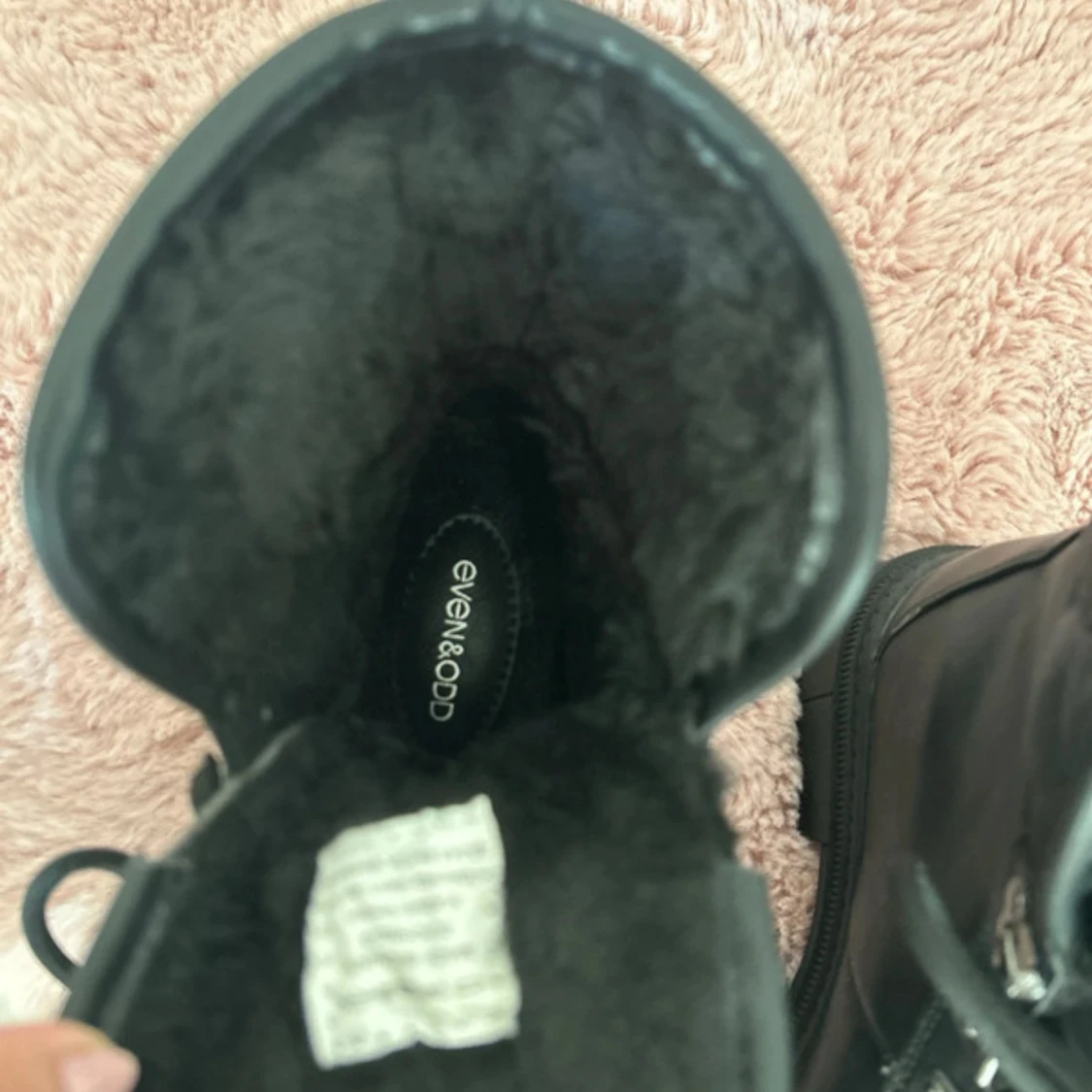 Svarta boots från Even&Odd med foder - 2