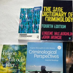 Kriminologi böcker - Kurslitteratur inom kriminologi. Fint skick. Nytt Paketpris 1000. Säljer även separat, skriv för att diskutera pris (vid köp av separat bok görs en ny annons, allt går igenom plick)