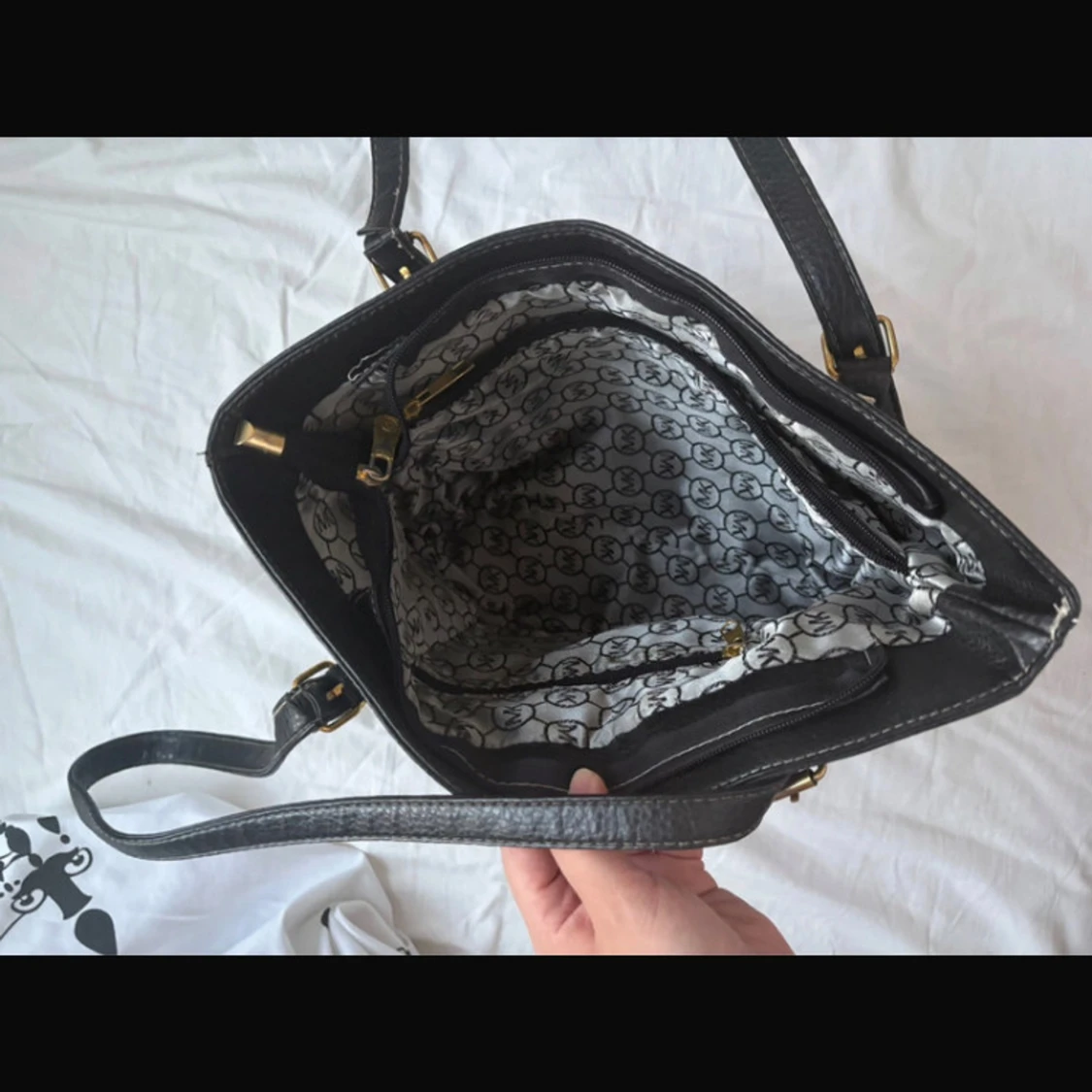 Blå  axelväska med ormmönster - 2