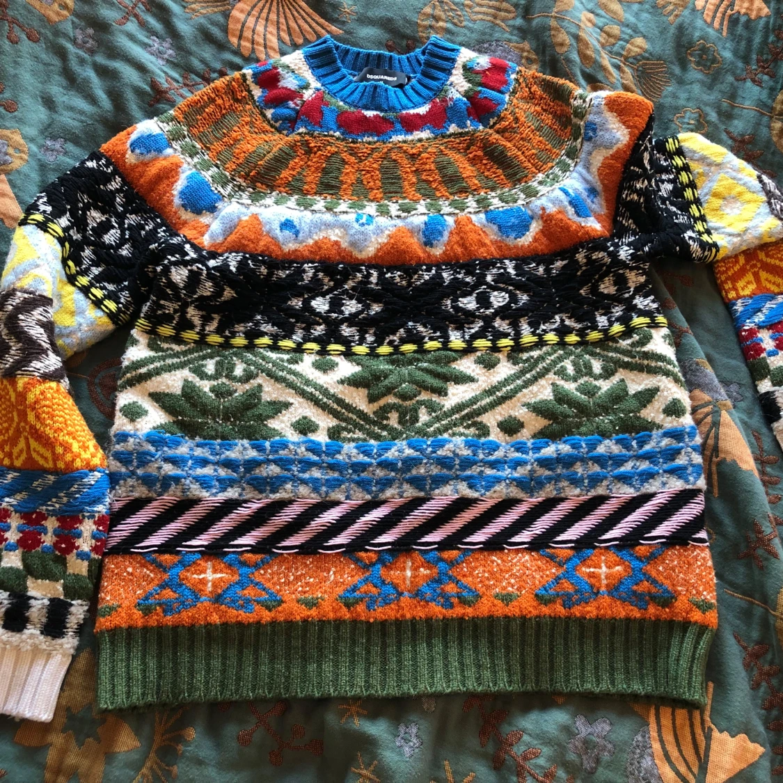 Multifärgad stickad tröja från Dsquared2