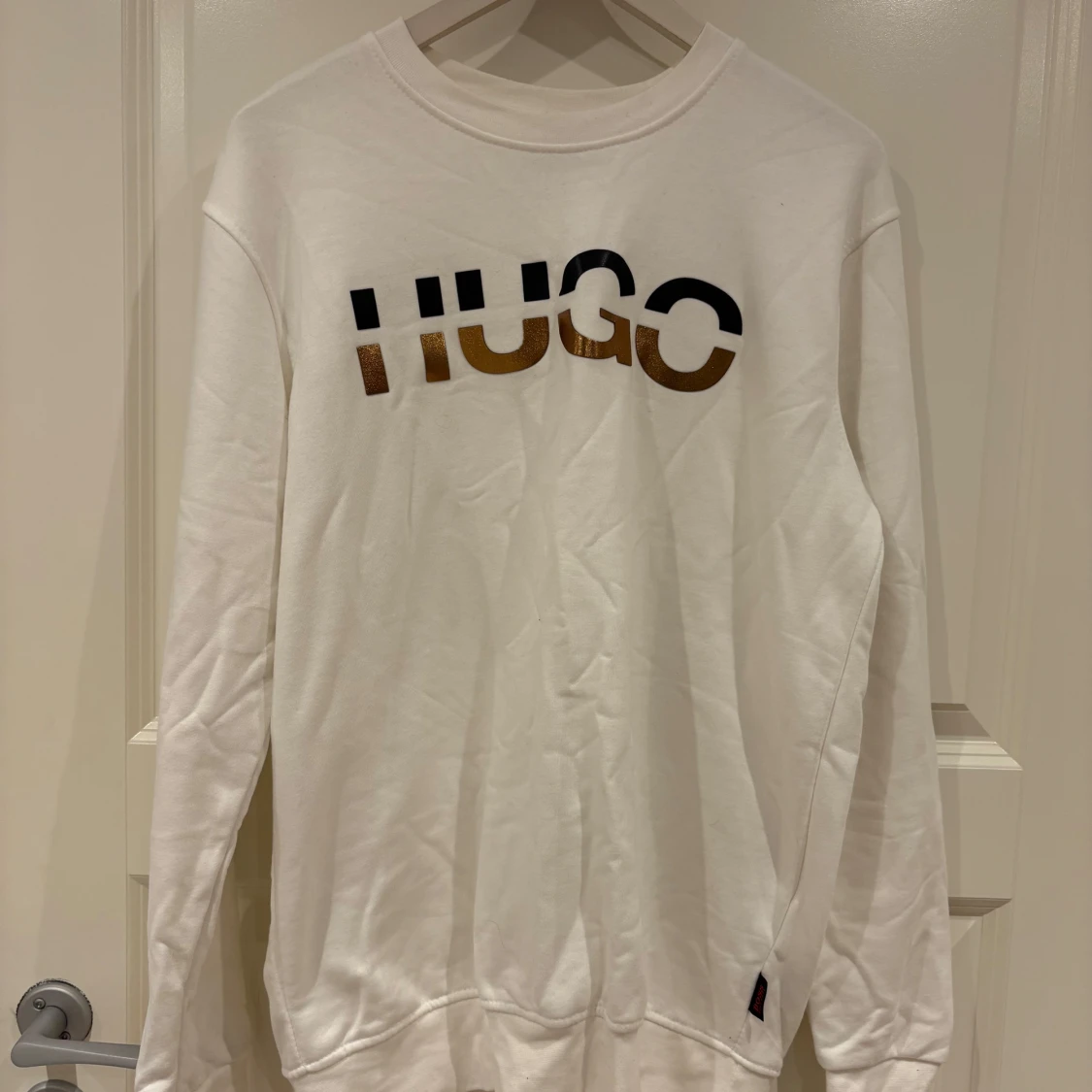 Vit sweatshirt från Hugo Boss