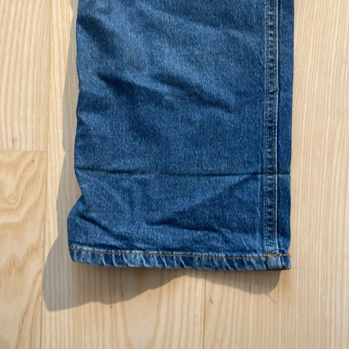 Blå wide jeans från Lindex, strl 158 - 3