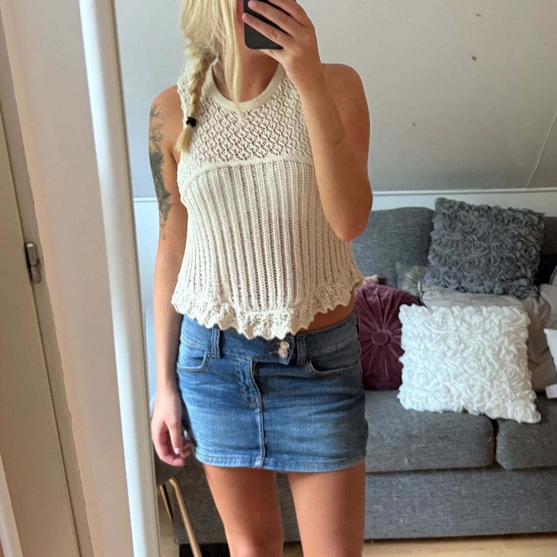 Stickad ärmlös topp från Zara