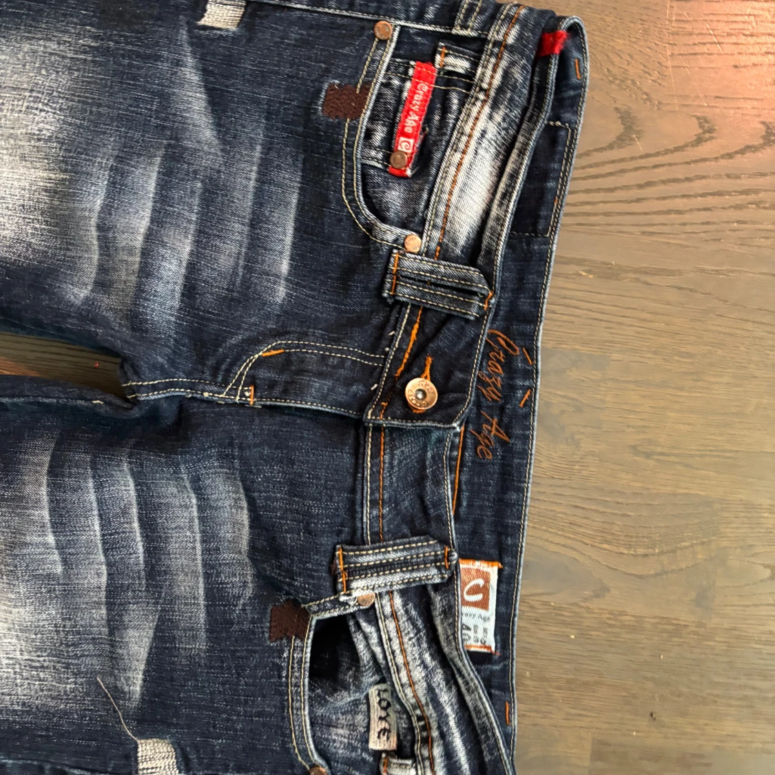 Crazy age lågmidjade bootcutjeans  - 3