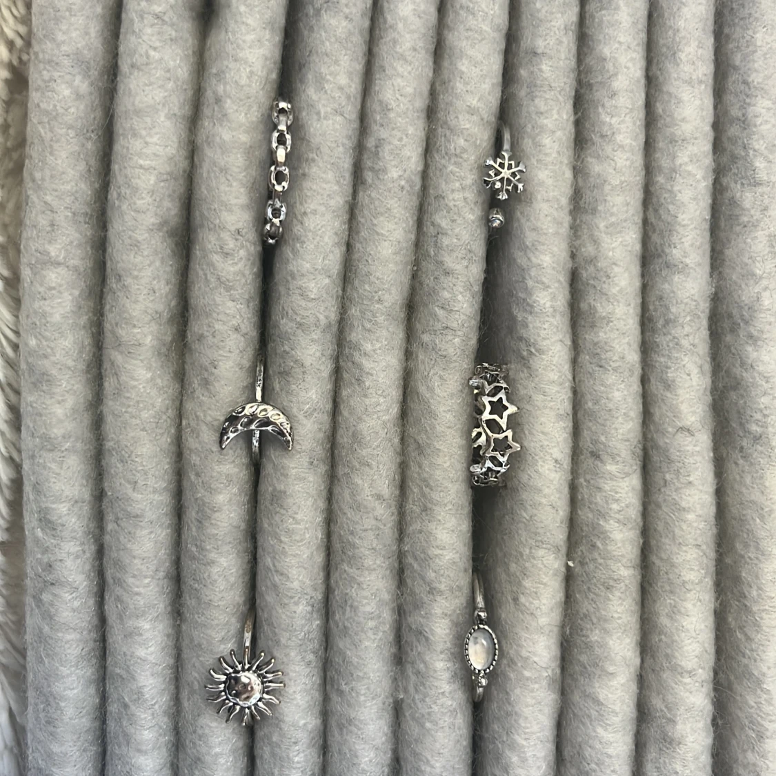 Set med silverringar  - 1