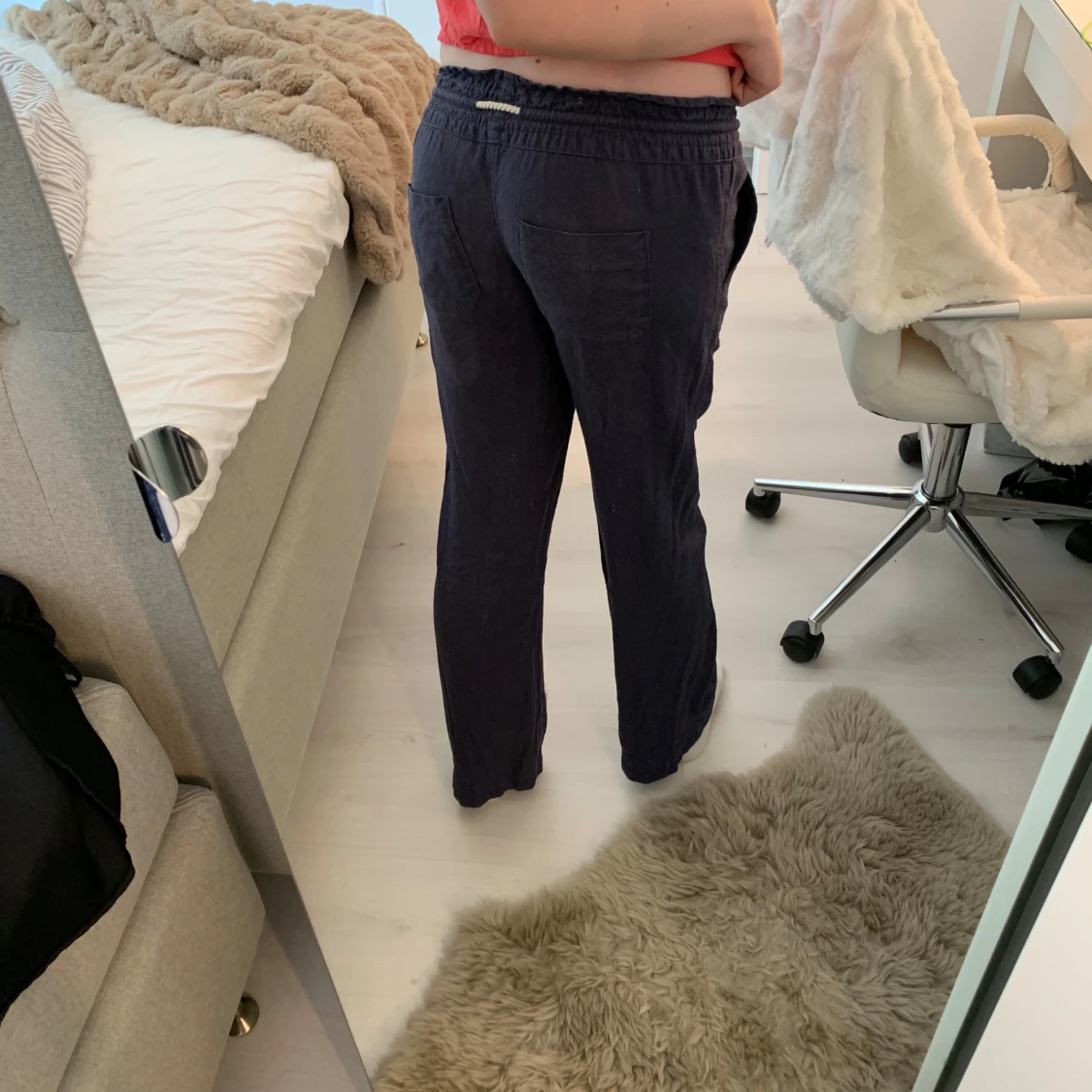 Mörkblåa Roxy linnebyxor - 2