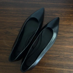 Ballerinaskor med spetsig tå - Superfina svarta ballerinaskor med spetsig tå från h&m, superfint skick 💕