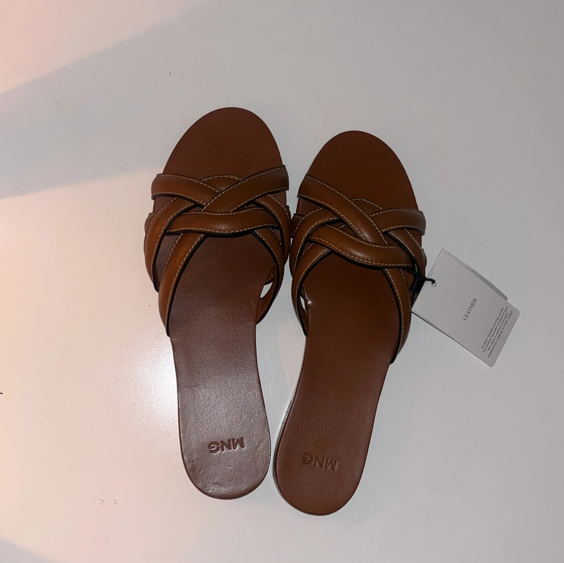 Bruna sandaler i skinn från Mango - 1