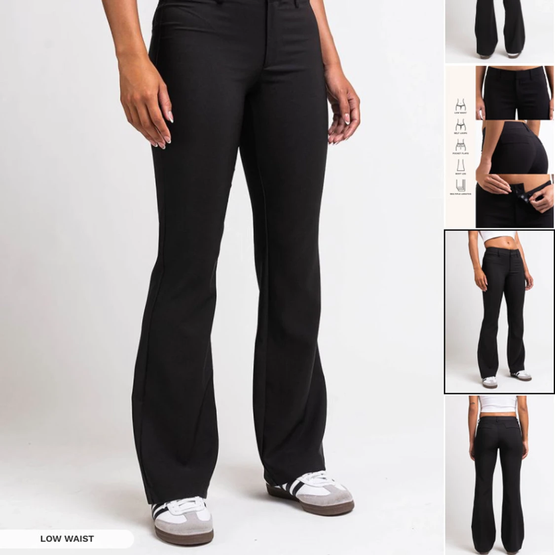 Svarta randiga kostymbyxor från Madlady