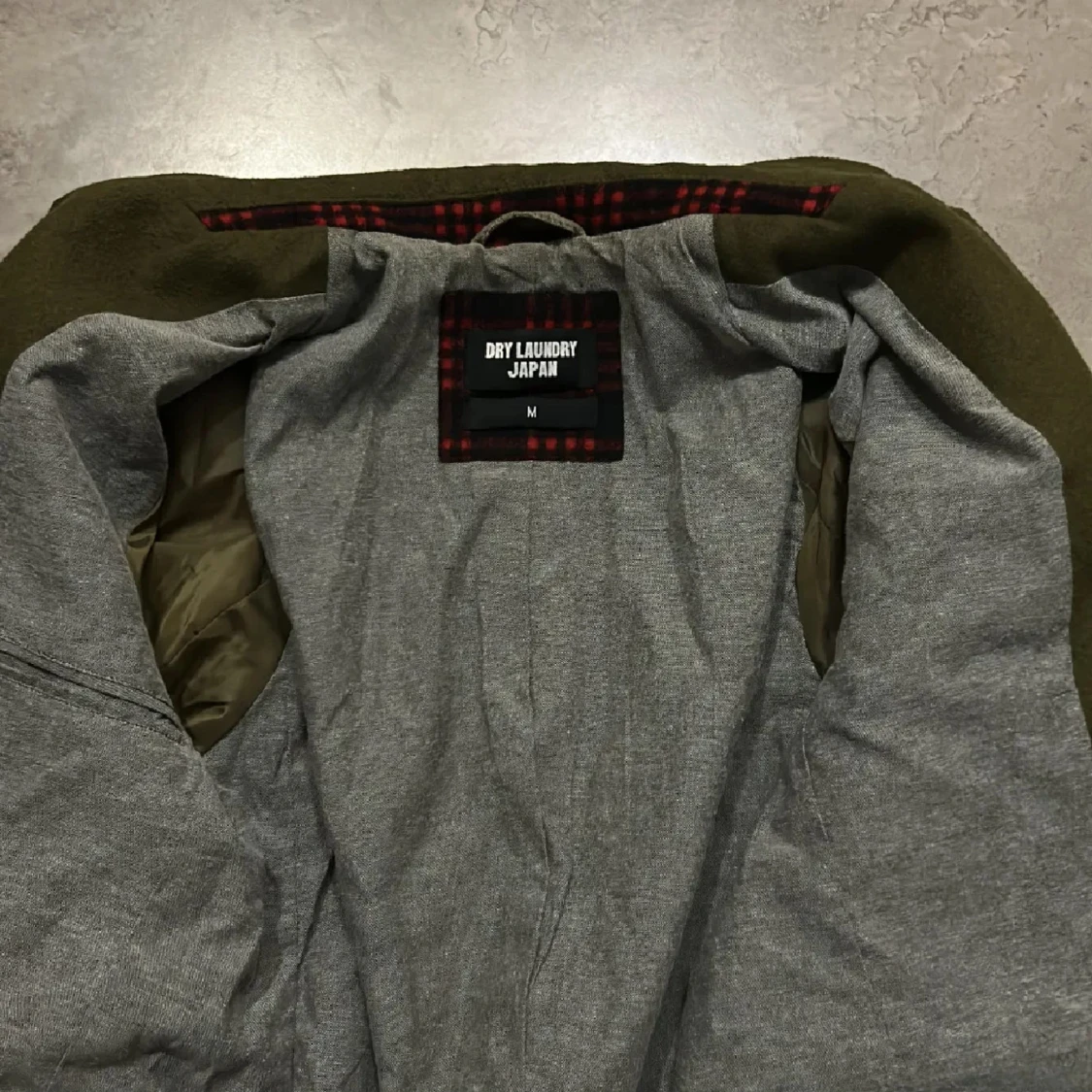 Olivgrön jacka/kofta från Dry Laundry Japan - 3