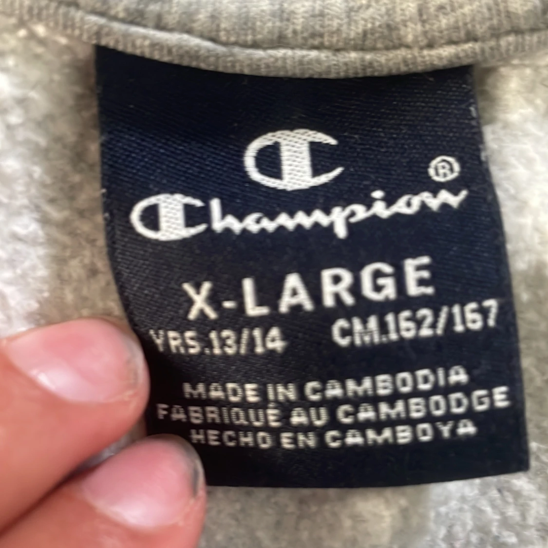 Grå Champion sweatshirt X-Large - 1