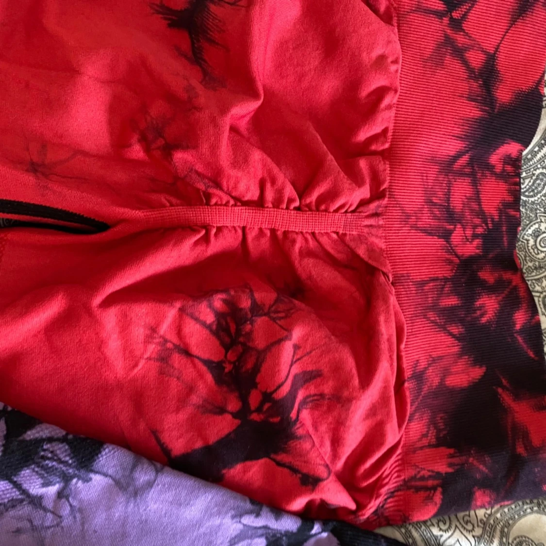 2 st Färgglada leggings med batikmönster - 1