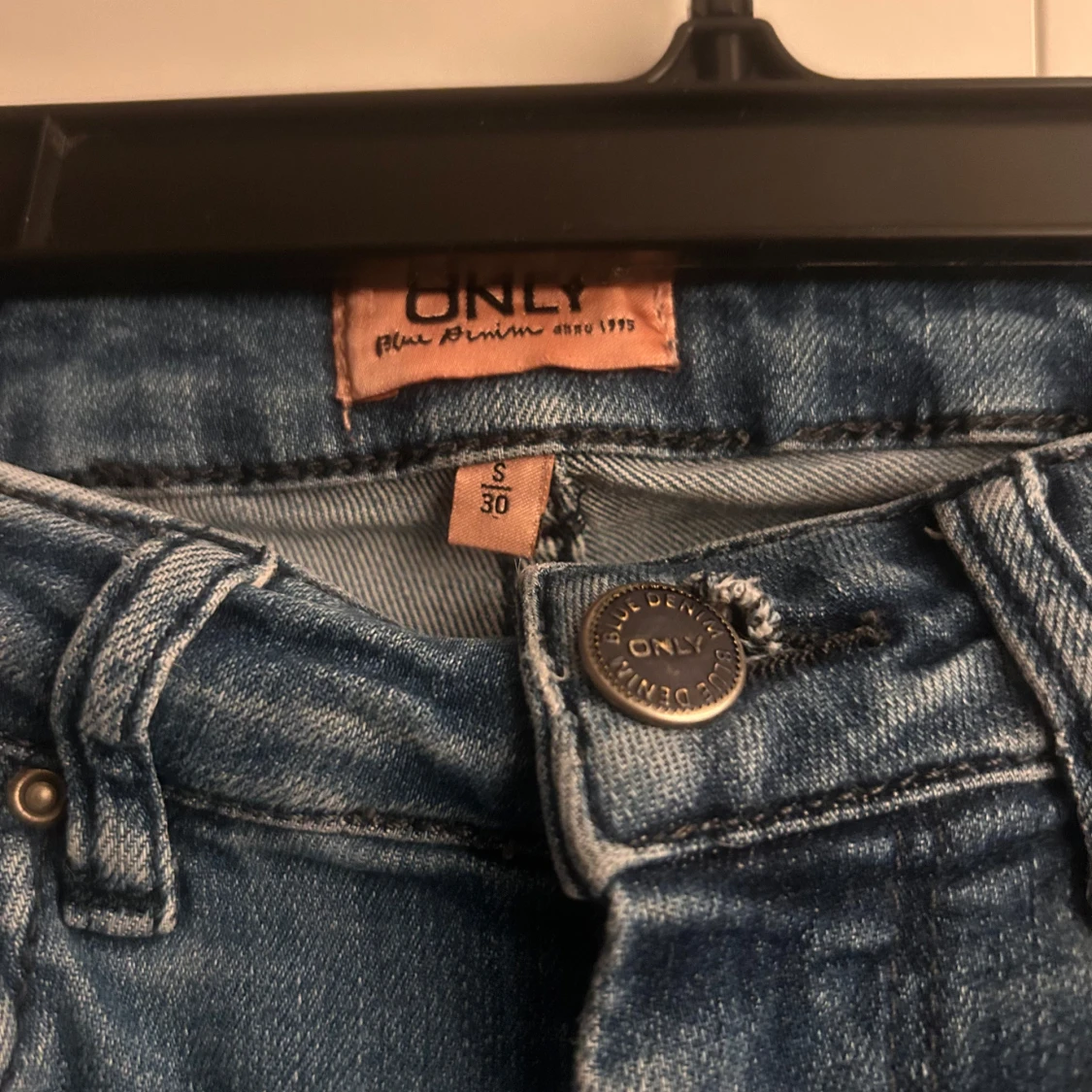 Blå ripped skinny jeans från ONLY - 3