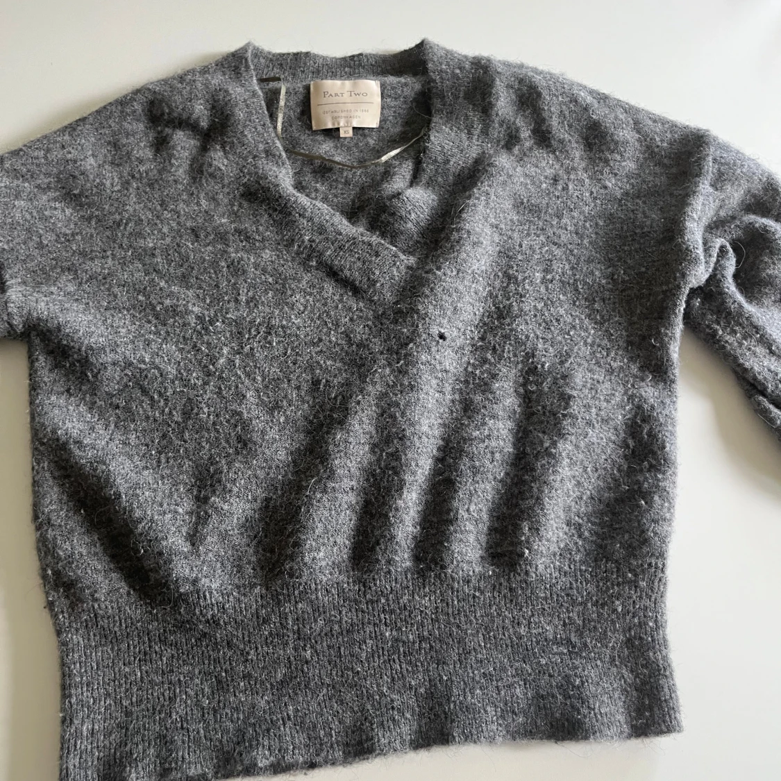 Grå stickad tröja Part Two XS