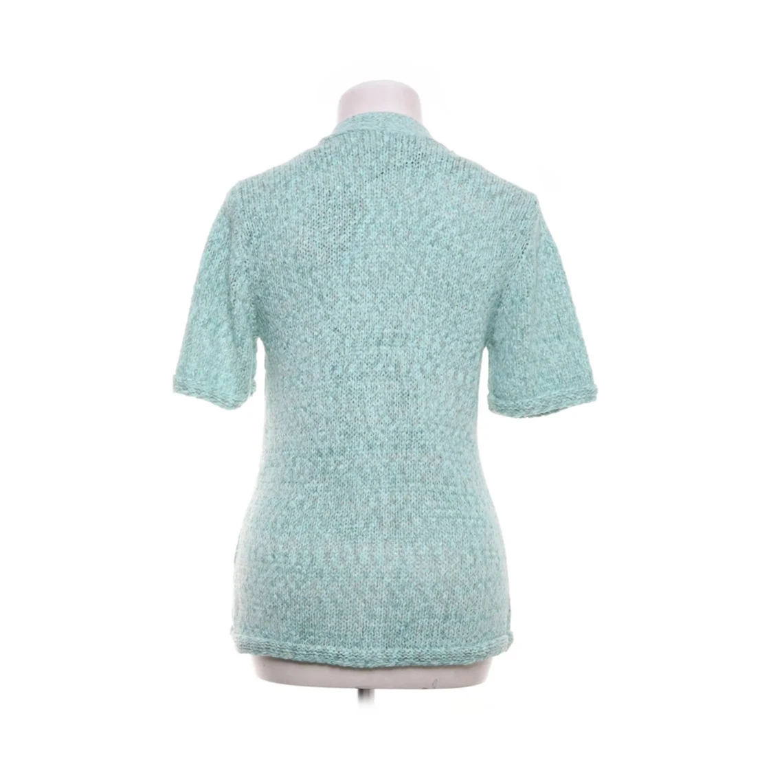 Mintgrön stickad kofta  - 1