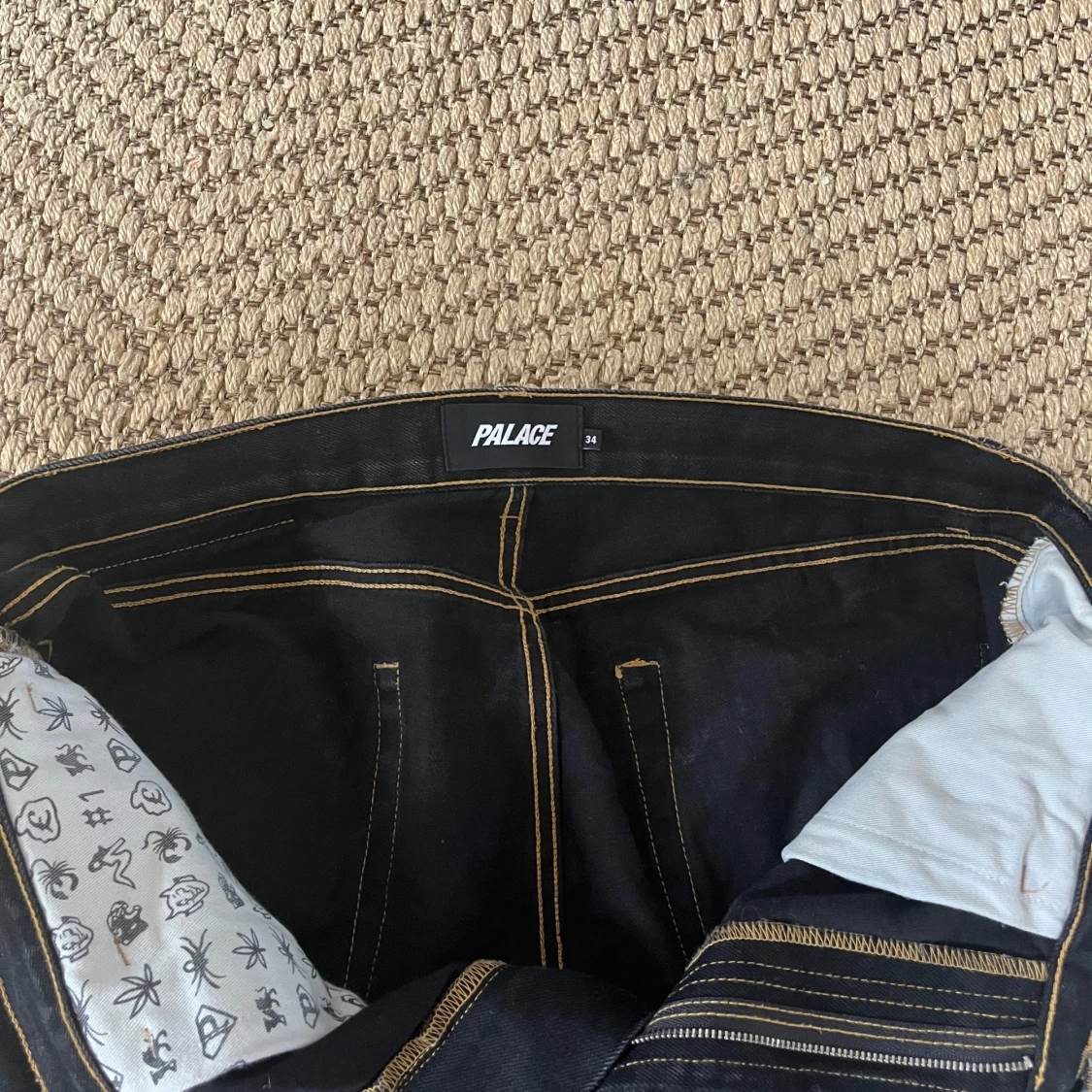 Palace jeansshorts med broderi - 2