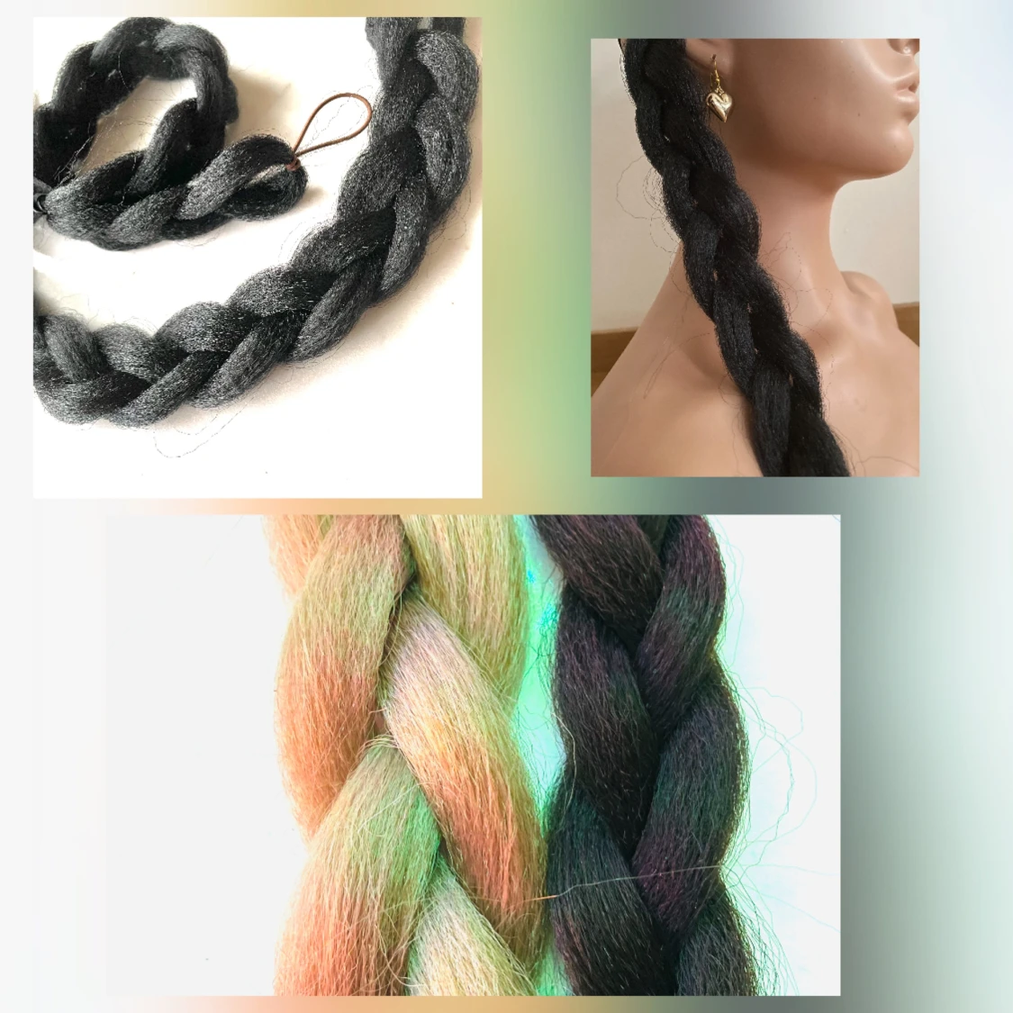 By prisförslag- 2 st mörkbruna flätor