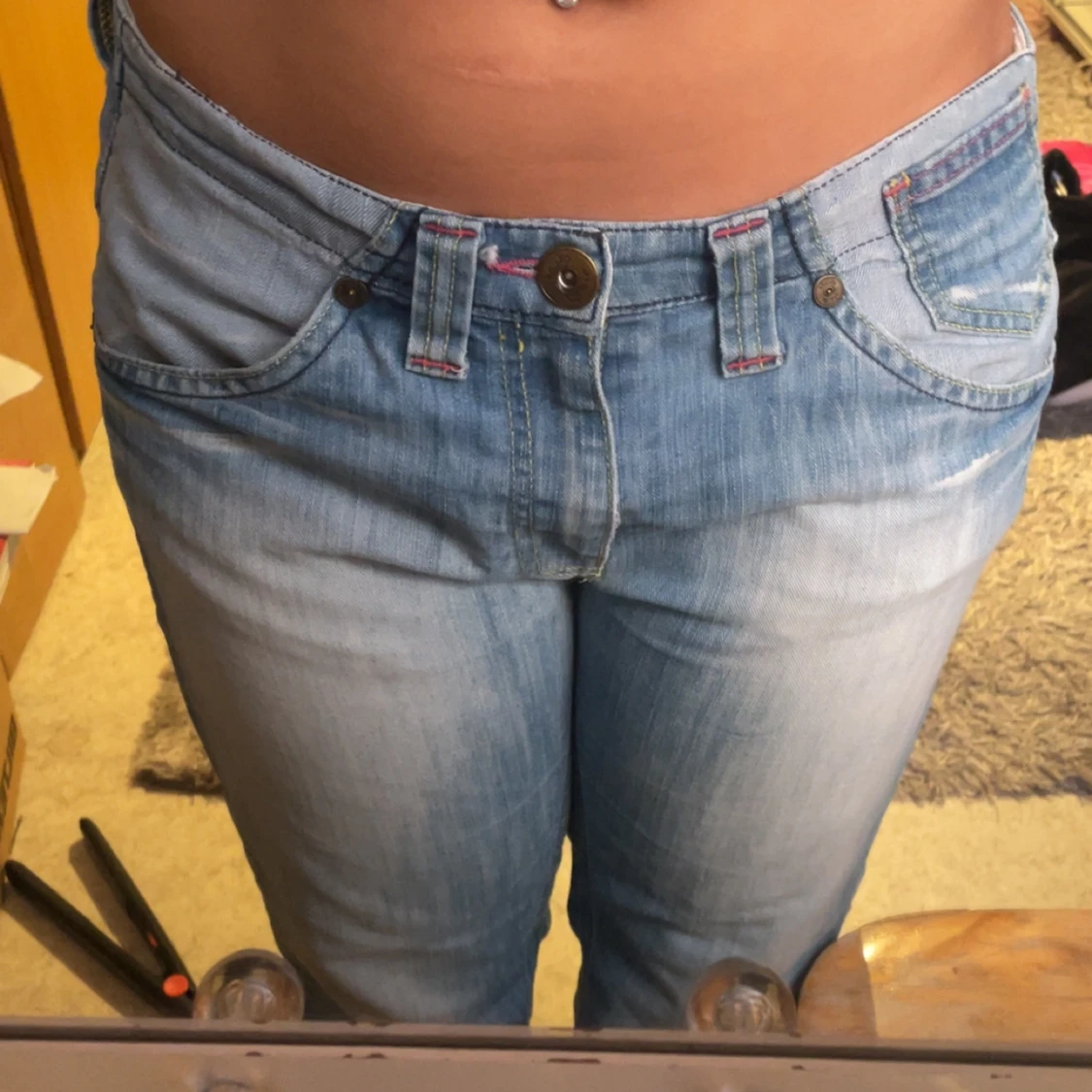 Lågmidjade Jeans   - 1