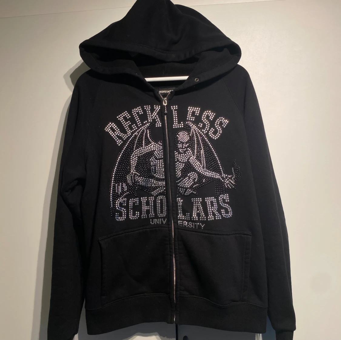 Reckless Scholars Zip Hoodie Svart - 1