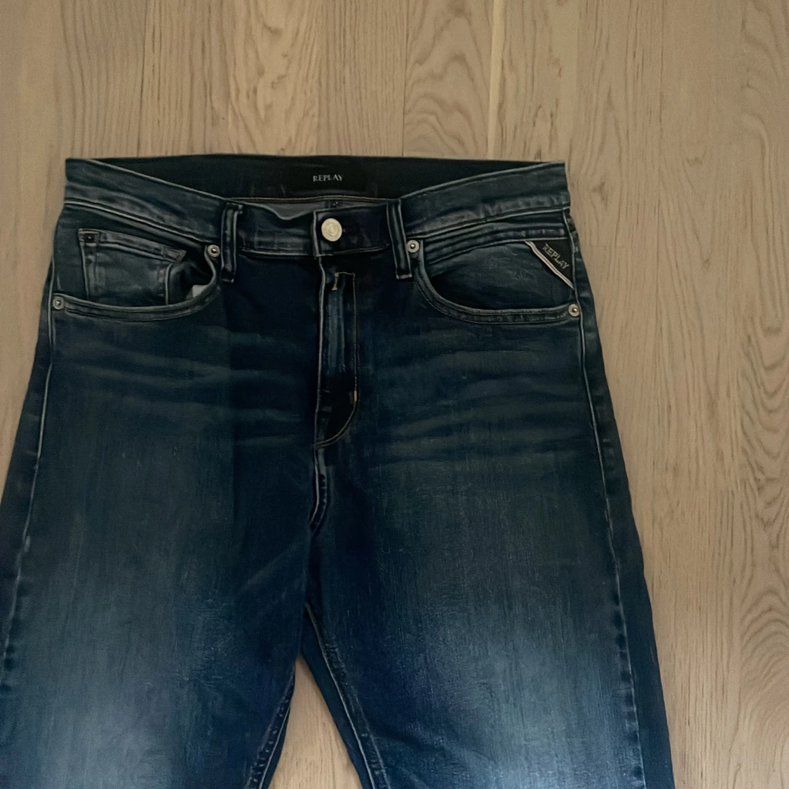 Blå Replay jeansbyxor straight fit - 1
