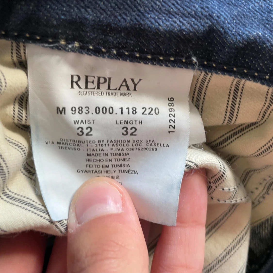 Blå Replay jeansbyxor herr - 4