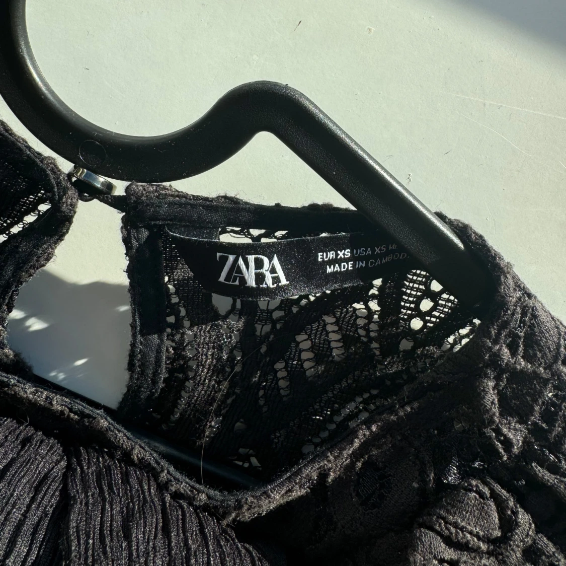 Svart spetsblus från Zara - 2