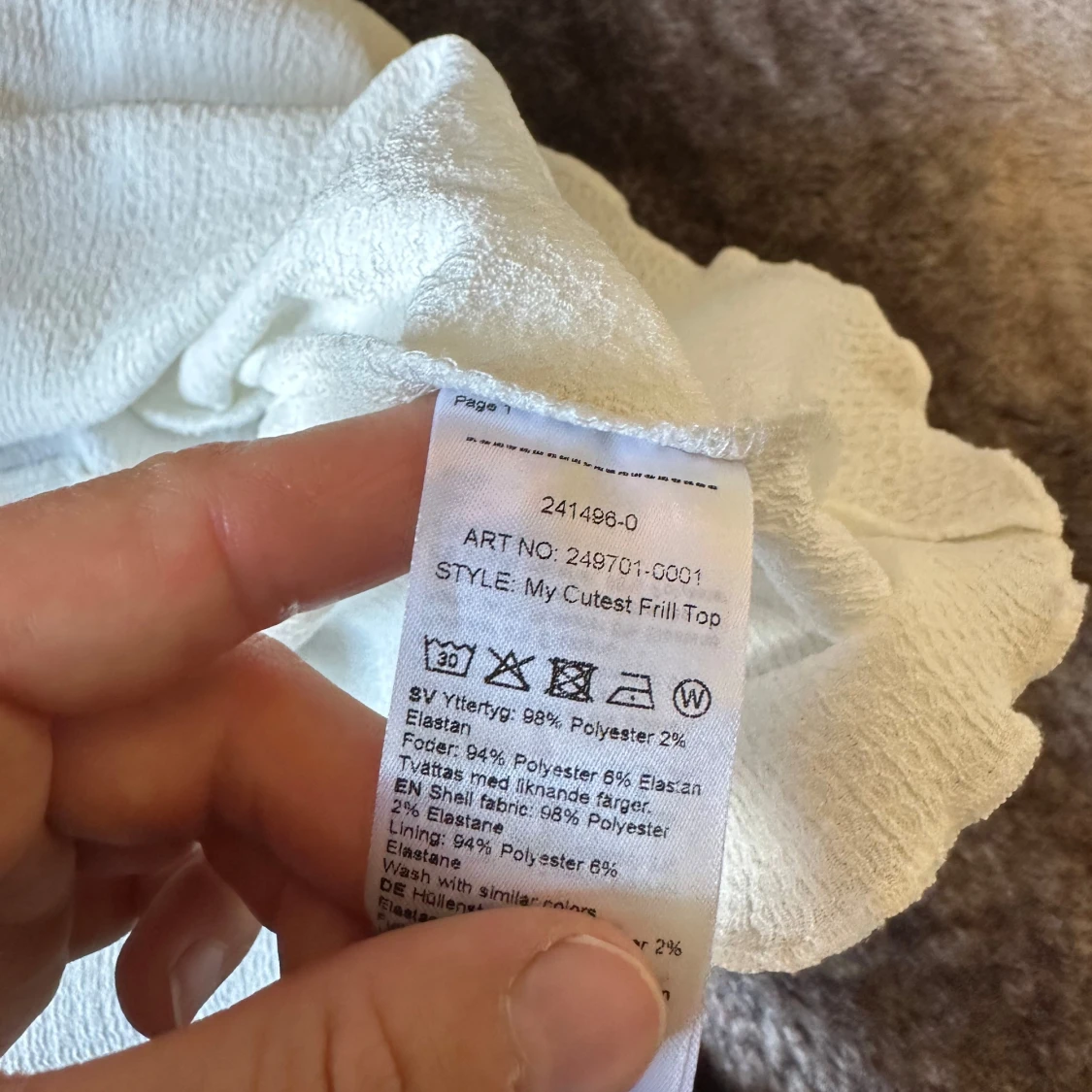 Vit linnetopp från Nelly - 1