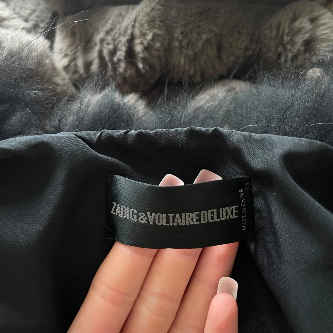 Zadig & Voltaire pälsväst svart/brun - 2