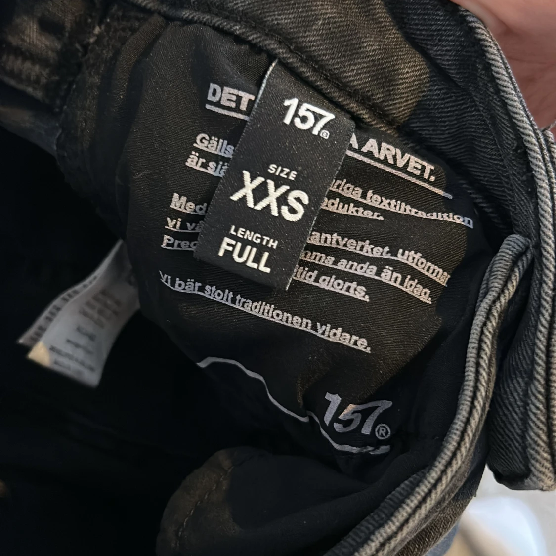 Svarta jeansbyxor från 157, XXS - 2