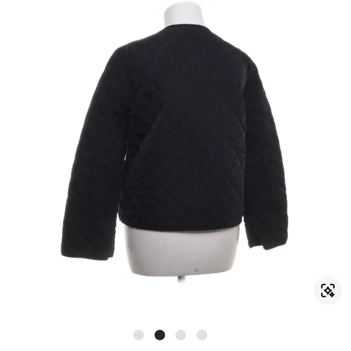 Svart quiltad jacka med dragkedja - 3